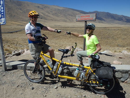 Dennis Struck, Terry Struck, and the Bee at Inferno Pass, 3042m/9980', Tucum&aacute;n Province, Argentina.